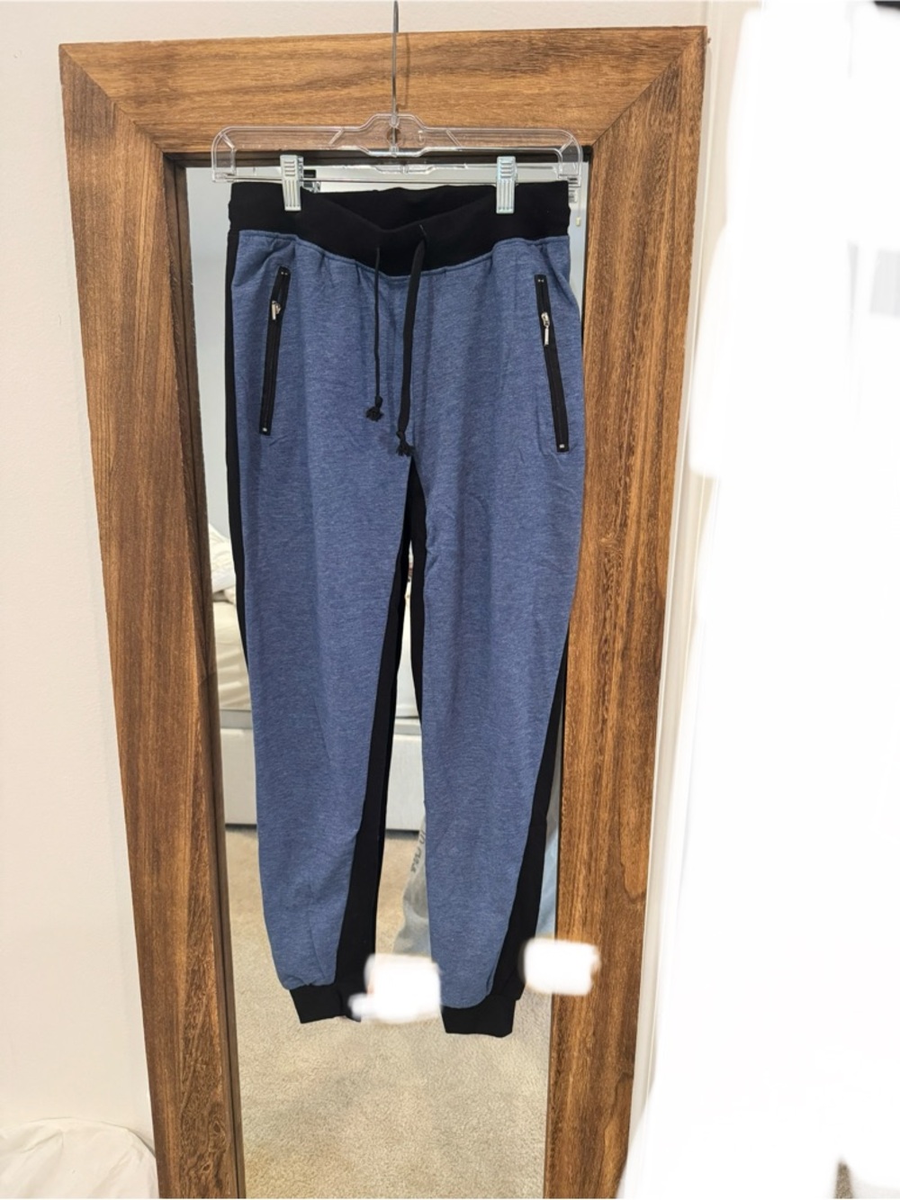 NWT COCO LIMON NYCBlue and Black Colorblock Jogger Pants - Picture 2 of 6